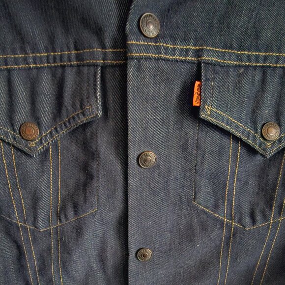 Vintage 70s Levis Denim Jacket - Dark Blue - Small e - Picture 3 of 5